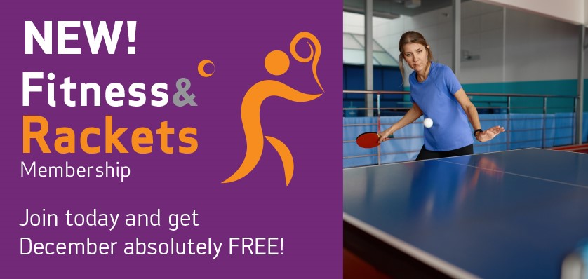 Fitness & Rackets membership web banner